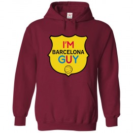 Fan Club Barcelona Guy Football Fan Crest Design Hoodie in Kids and Adults Hoodie